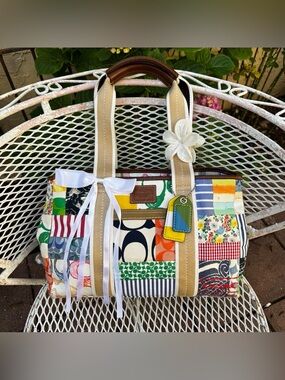 Y2K Coach Multicolor Patchwork Tote